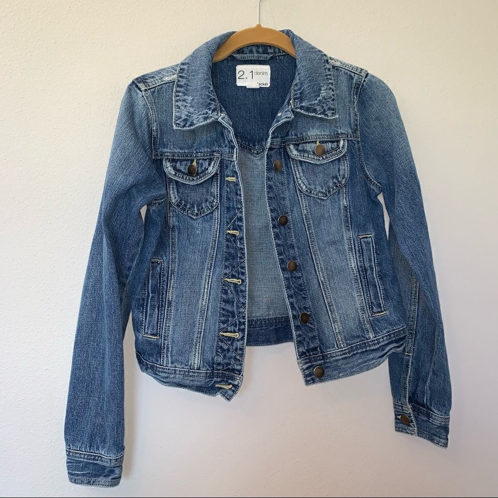 2.1 Denim Light Blue Jean Jacket